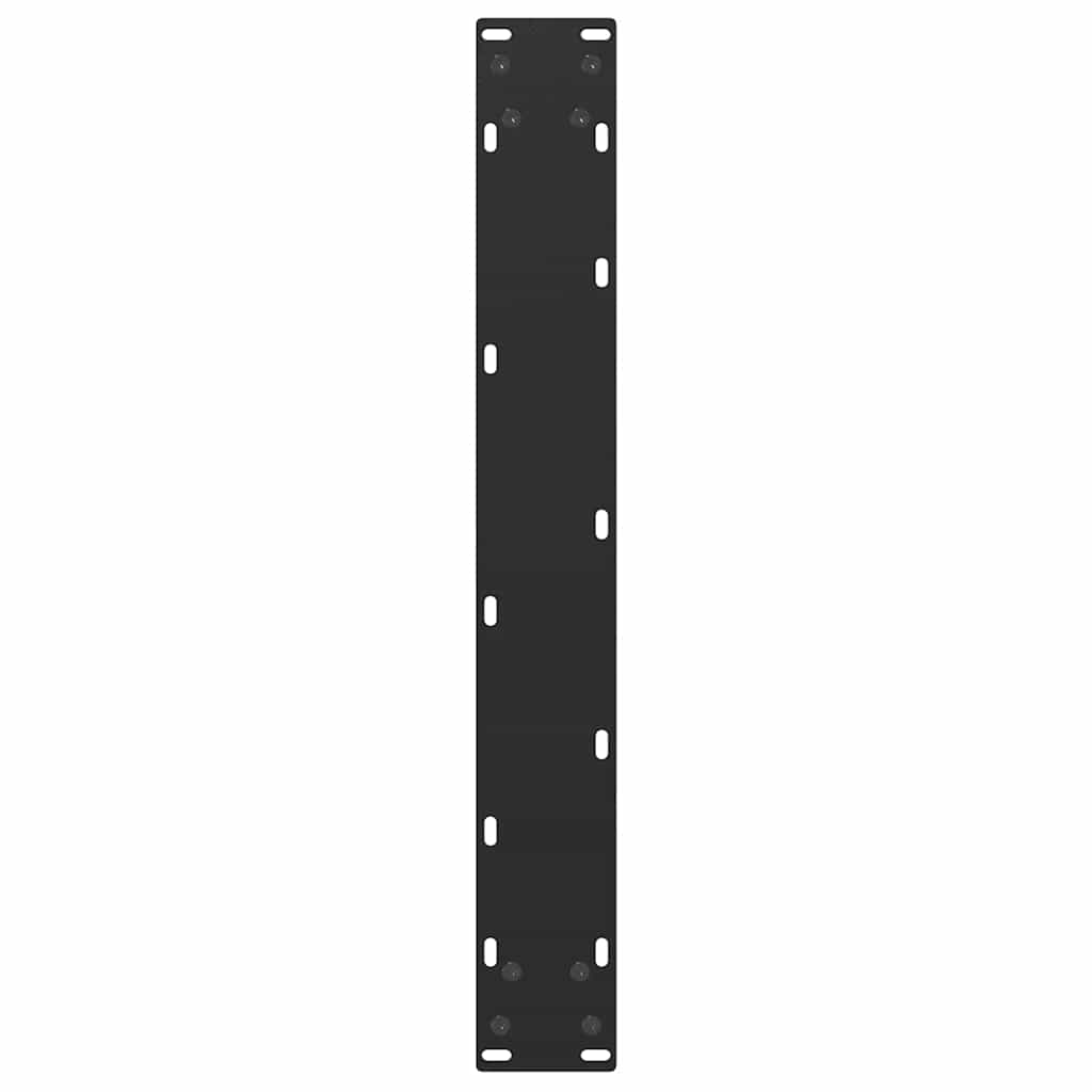 2 db fekete U alakú acél bárasztalláb 60 x (110-111) cm