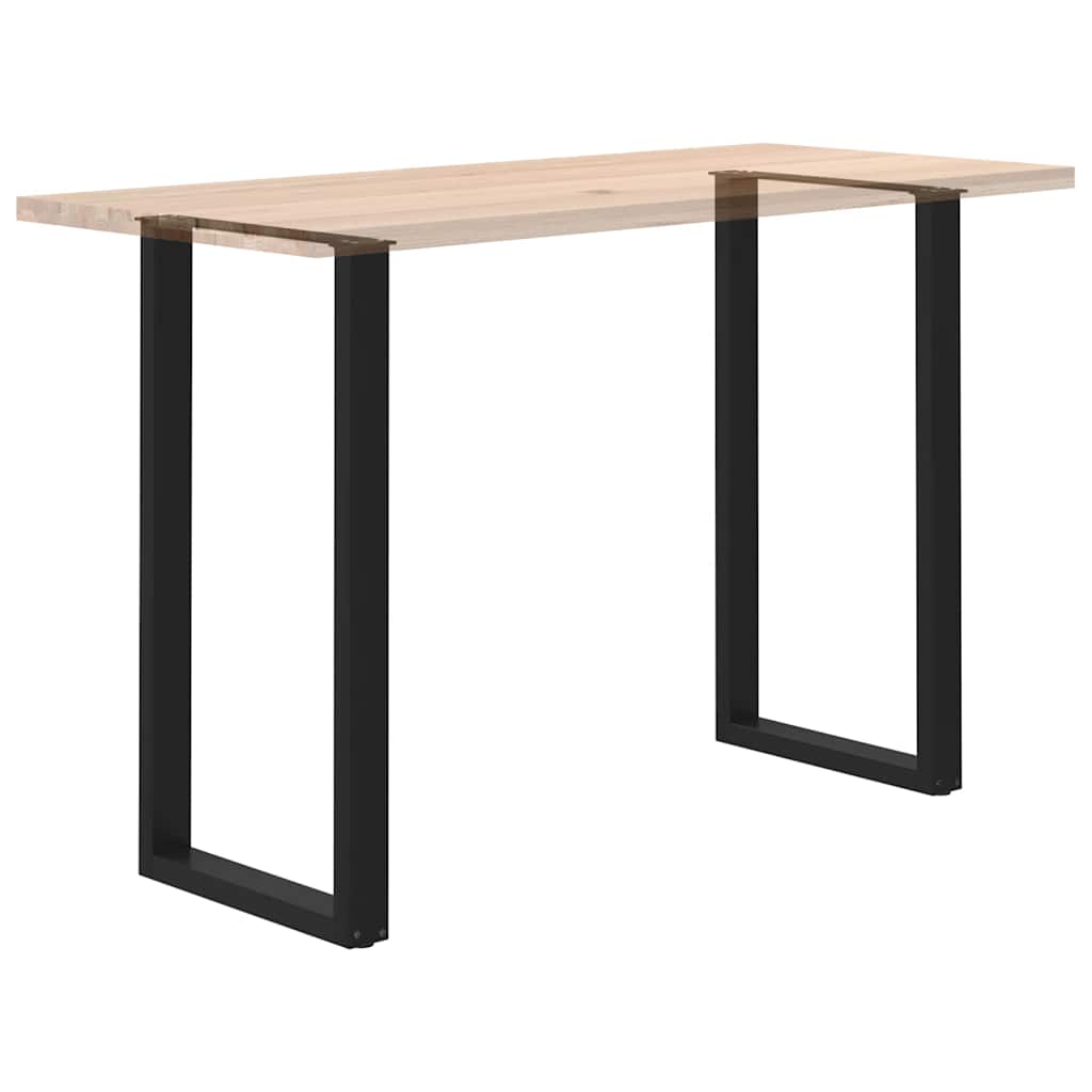 2 db fekete U alakú acél bárasztalláb 60 x (110-111) cm