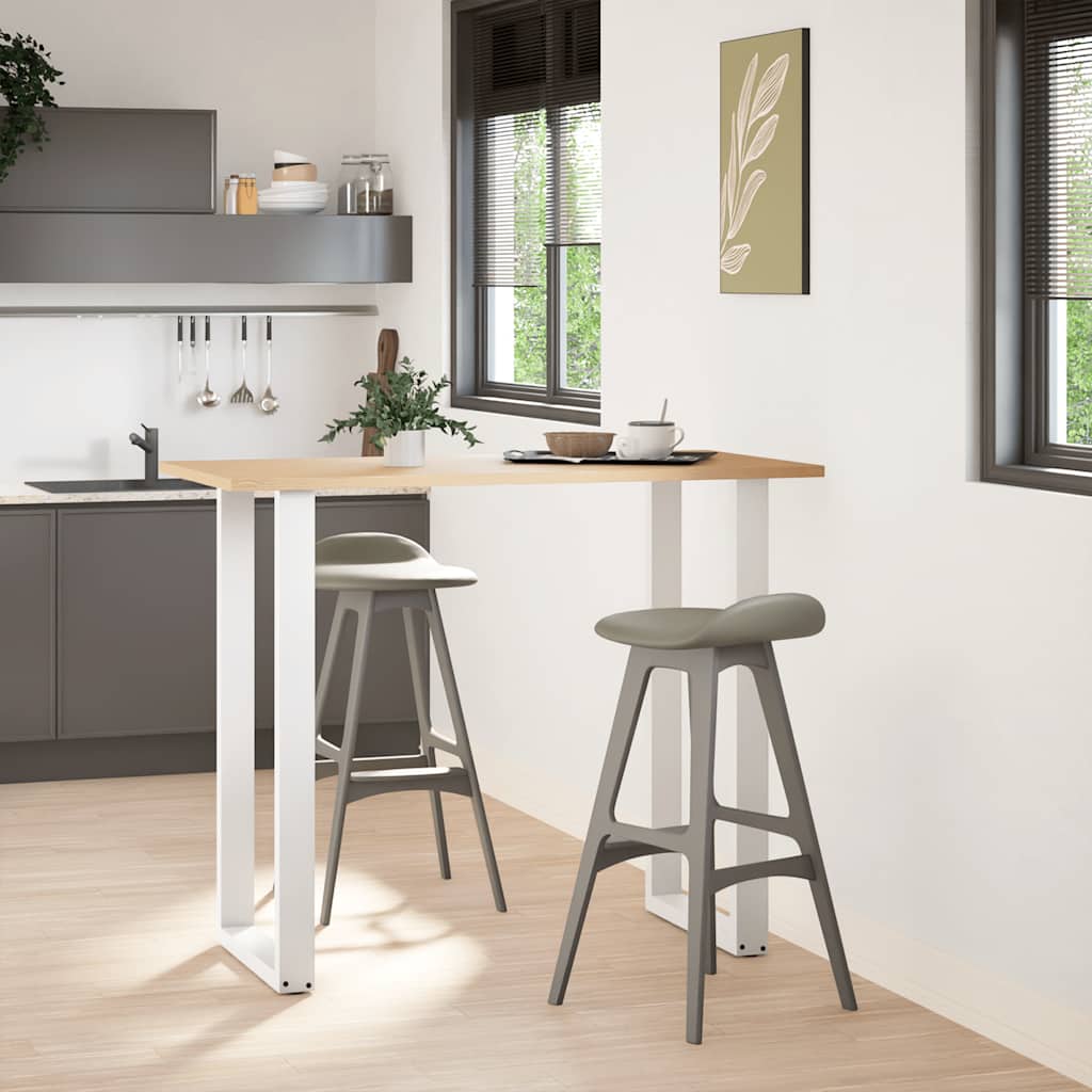 2 db U alakú bárasztalláb, fehér, 60 x (110-111) cm, acél