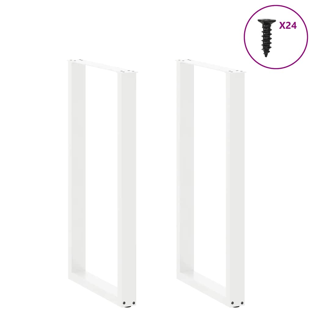 2 db U alakú bárasztalláb, fehér, 60 x (110-111) cm, acél