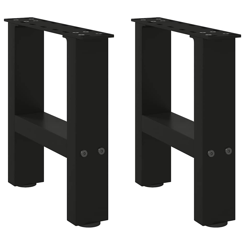 2 db fekete acél dohányzóasztal láb 30 x (30-31) cm