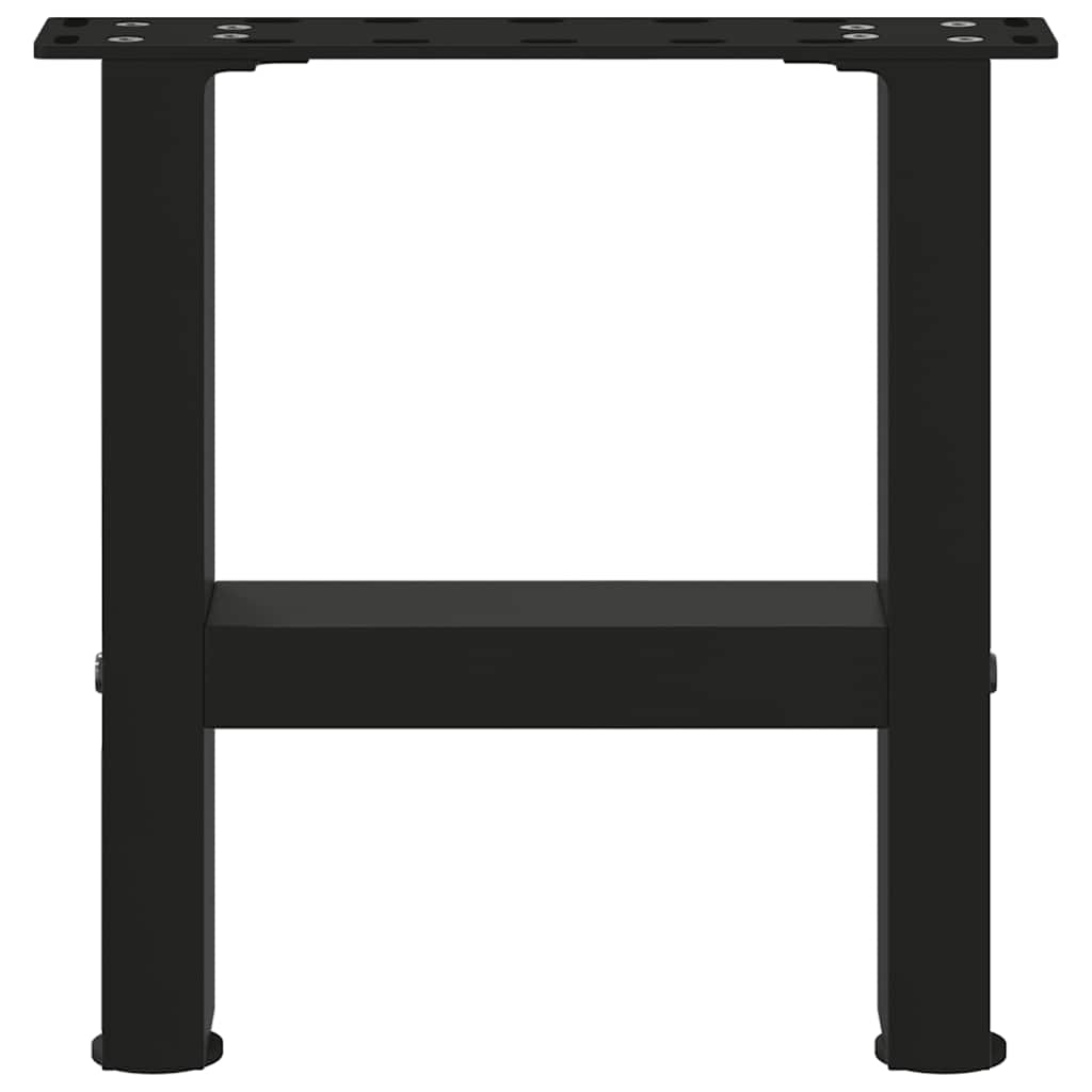 2 db fekete acél dohányzóasztal láb 30 x (30-31) cm