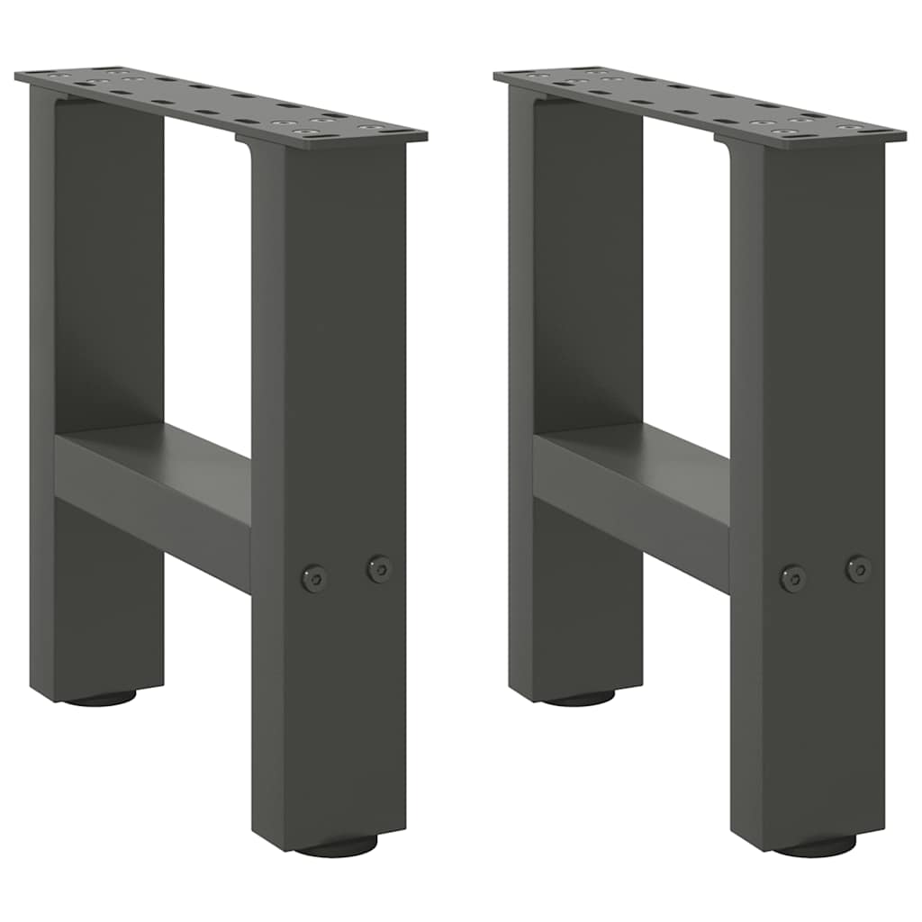 2 db antracitszürke acél dohányzóasztal láb 30x(30-31) cm
