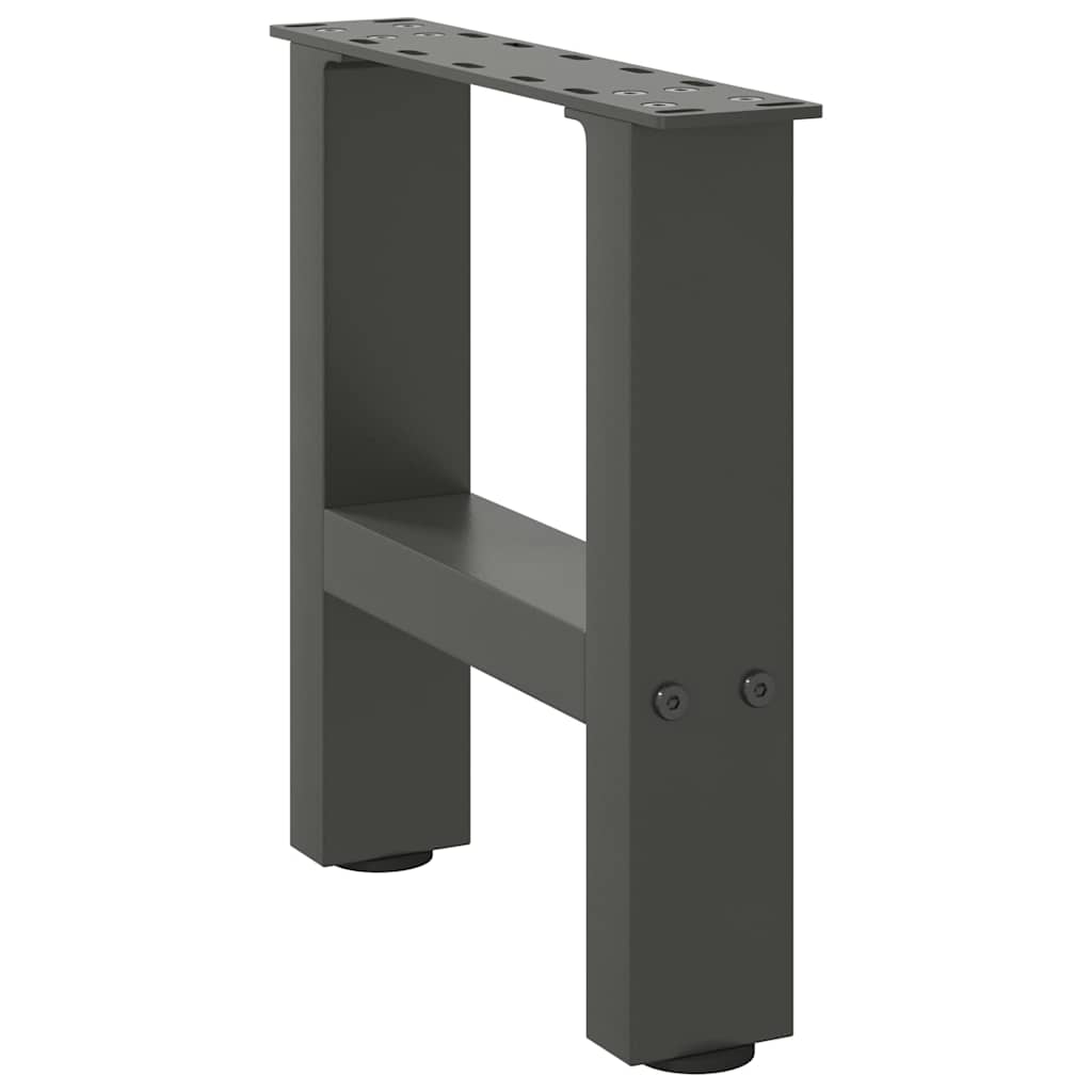 2 db antracitszürke acél dohányzóasztal láb 30x(30-31) cm