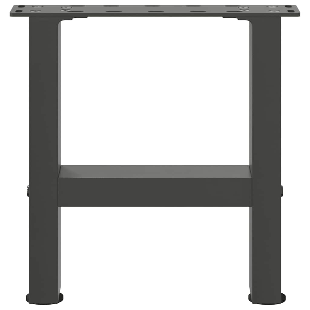 2 db antracitszürke acél dohányzóasztal láb 30x(30-31) cm