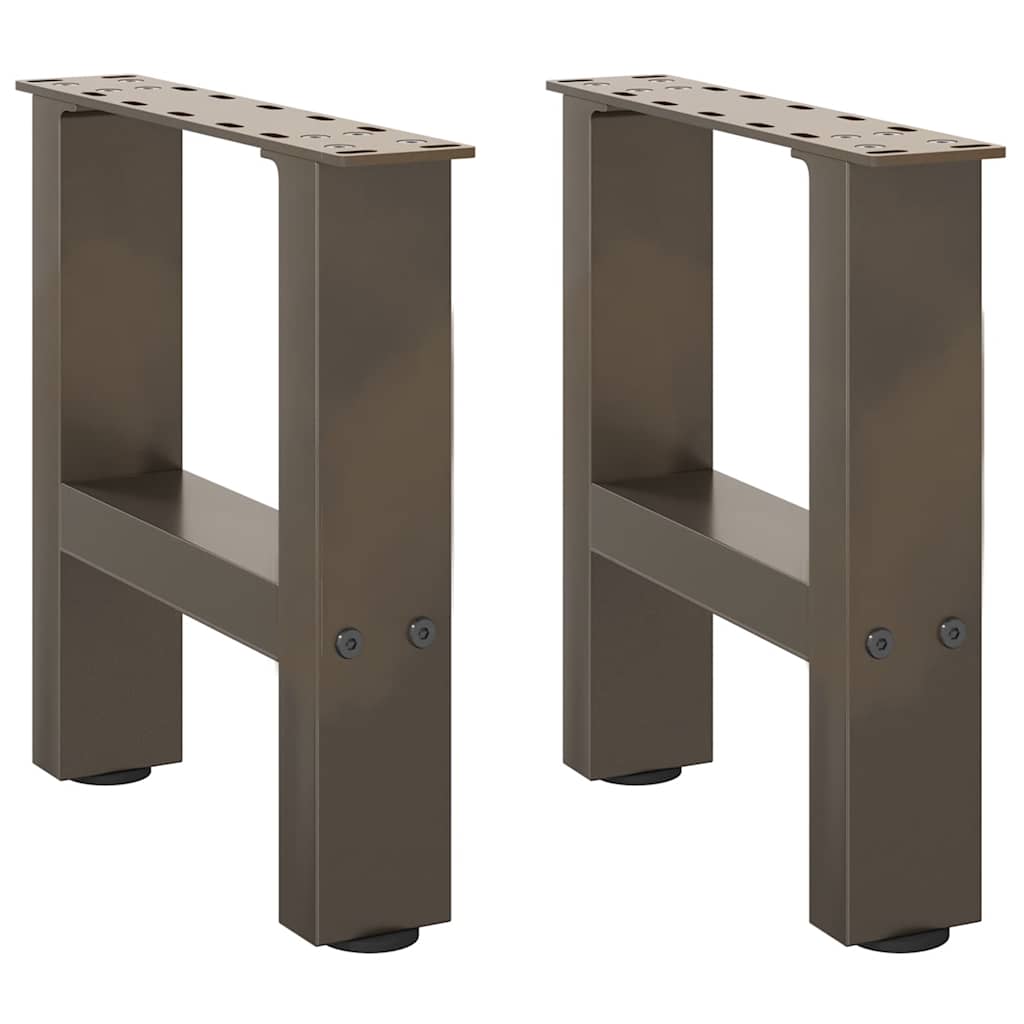 2 db natúr acél dohányzóasztal láb 30 x (30-31) cm acél
