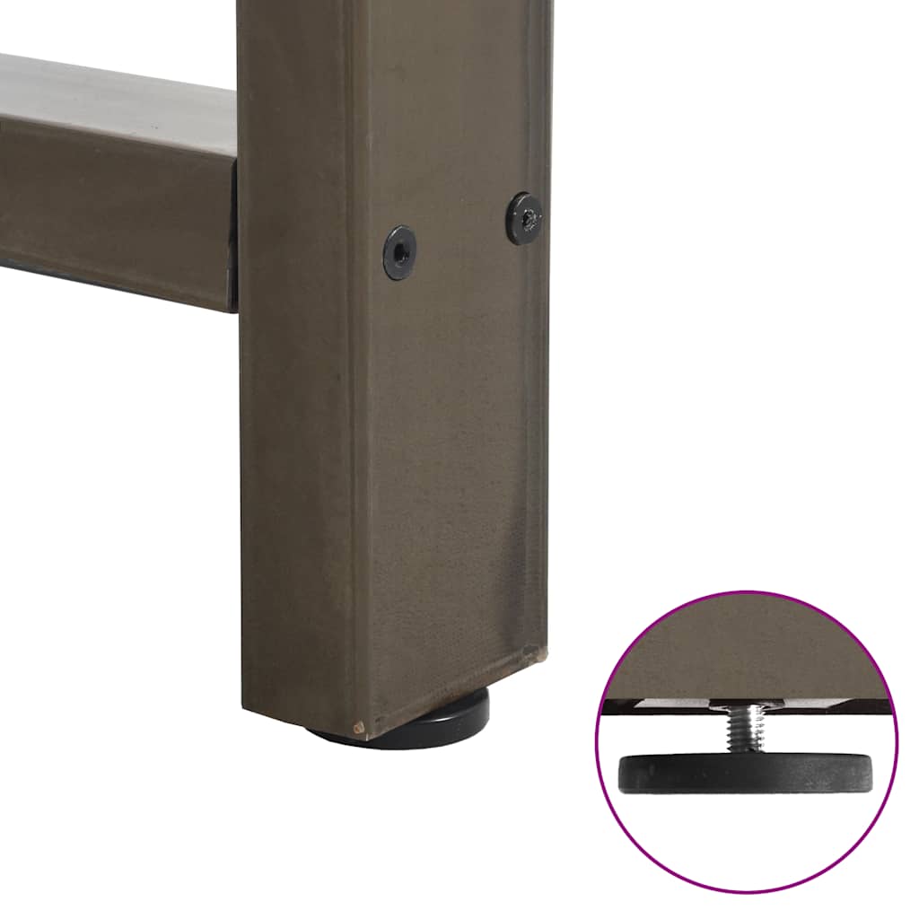 2 db natúr acél dohányzóasztal láb 30 x (30-31) cm acél