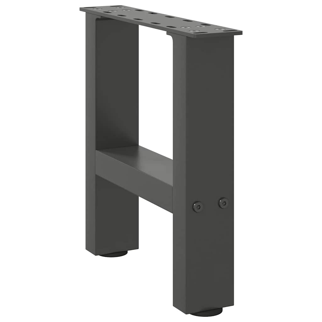 2 db antracitszürke acél dohányzóasztal láb 40x(30-31) cm