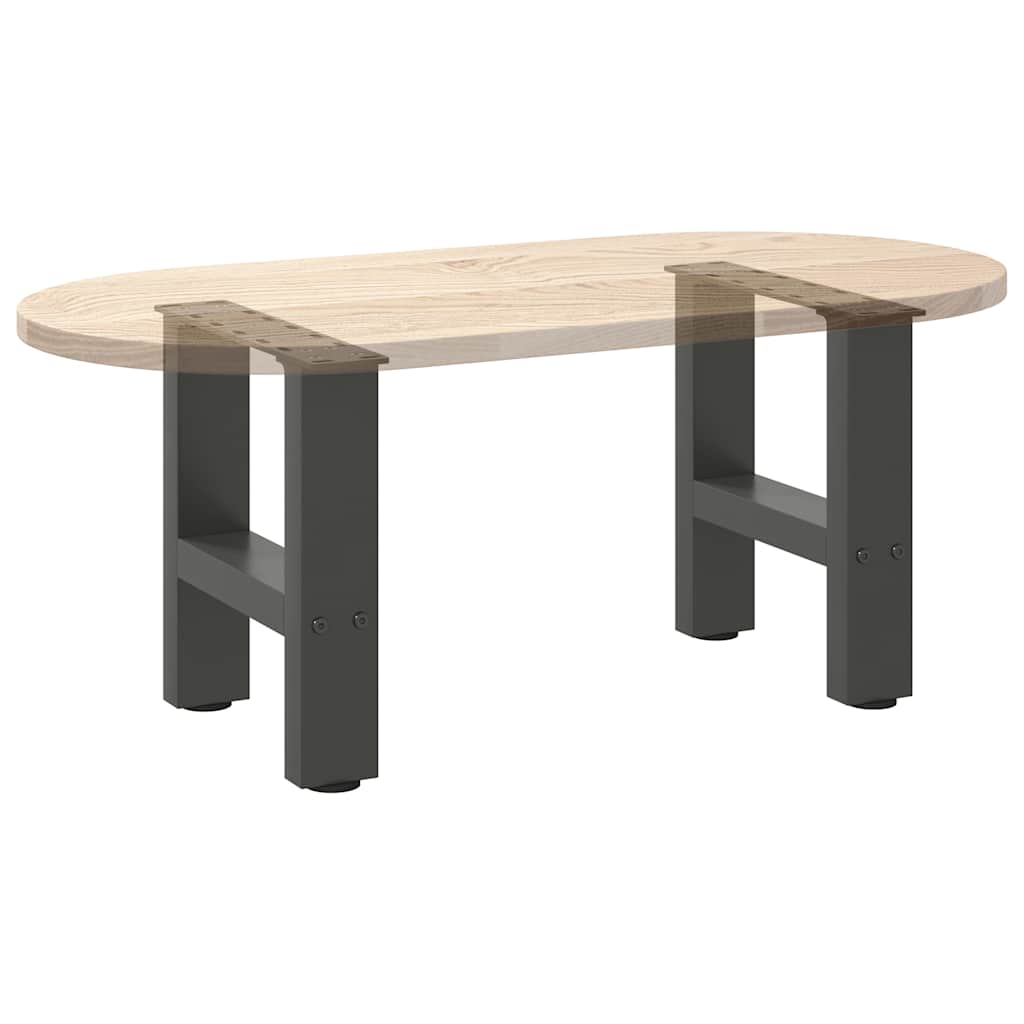 2 db antracitszürke acél dohányzóasztal láb 40x(30-31) cm