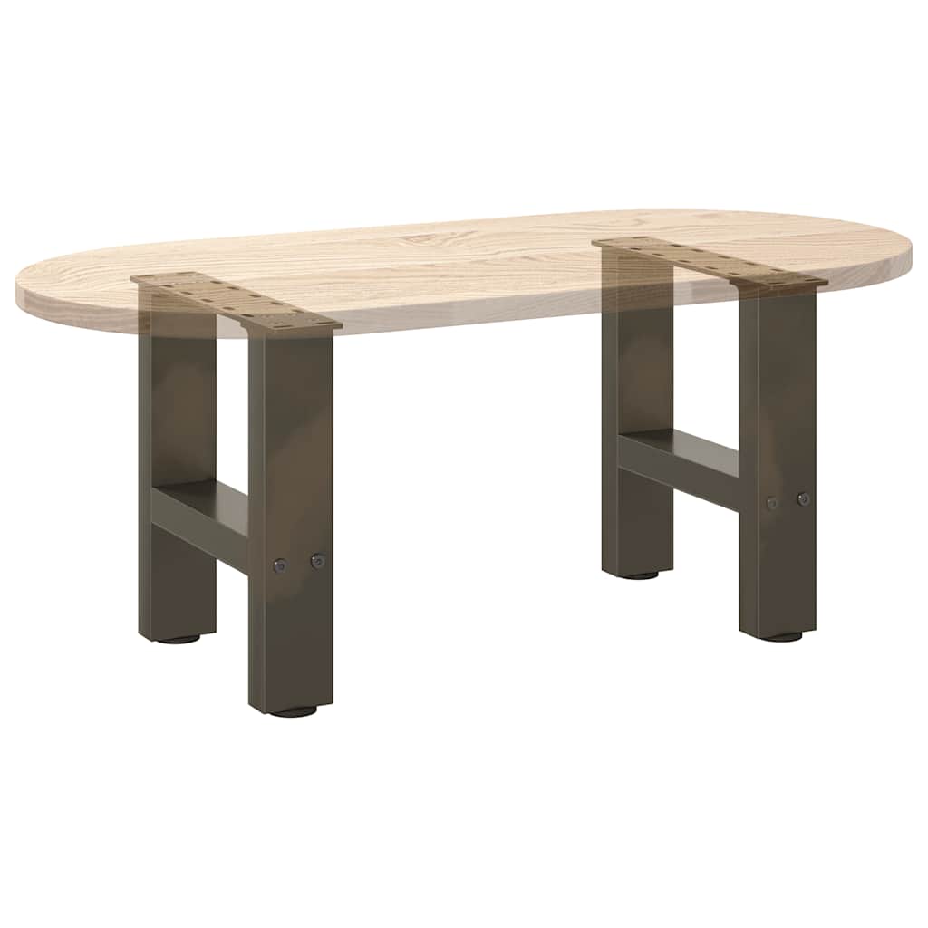 2 db natúr acél dohányzóasztal láb 40 x (30-31) cm acél