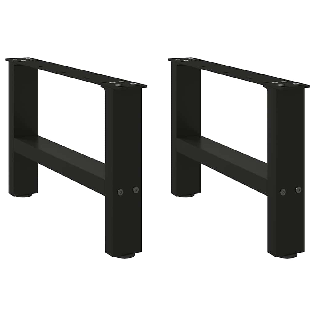 2 db fekete acél dohányzóasztal láb 50 x (30-31) cm