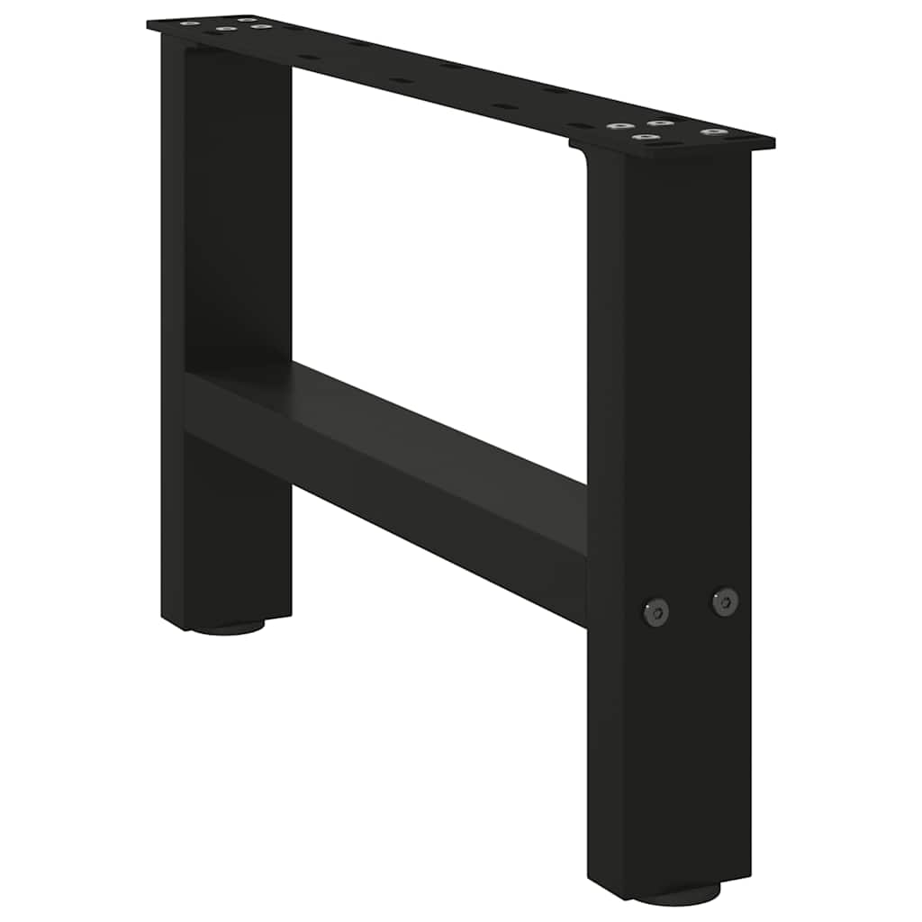 2 db fekete acél dohányzóasztal láb 50 x (30-31) cm