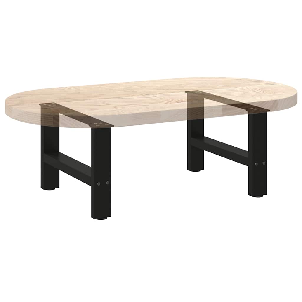 2 db fekete acél dohányzóasztal láb 50 x (30-31) cm