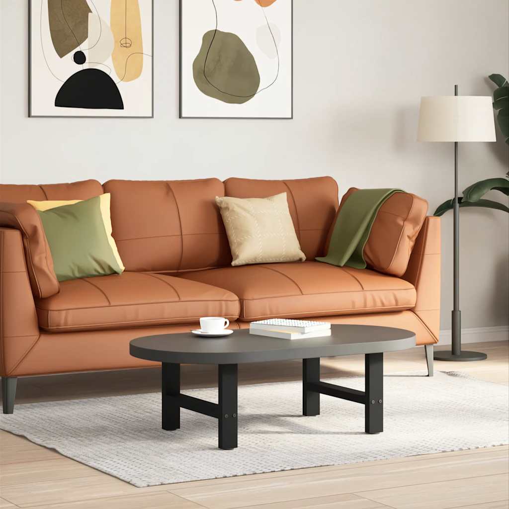 2 db fekete acél dohányzóasztal láb 50 x (30-31) cm