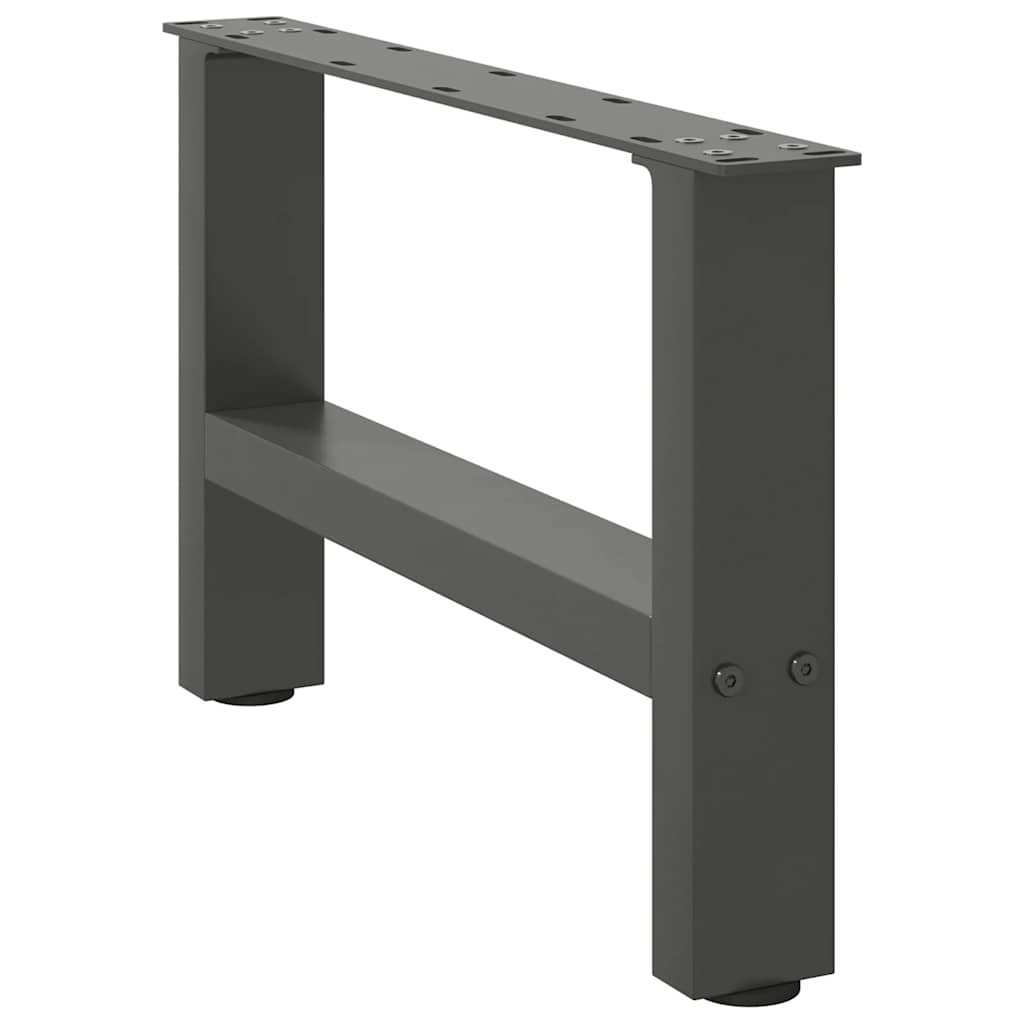 2 db antracitszürke acél dohányzóasztal láb 50x(30-31) cm