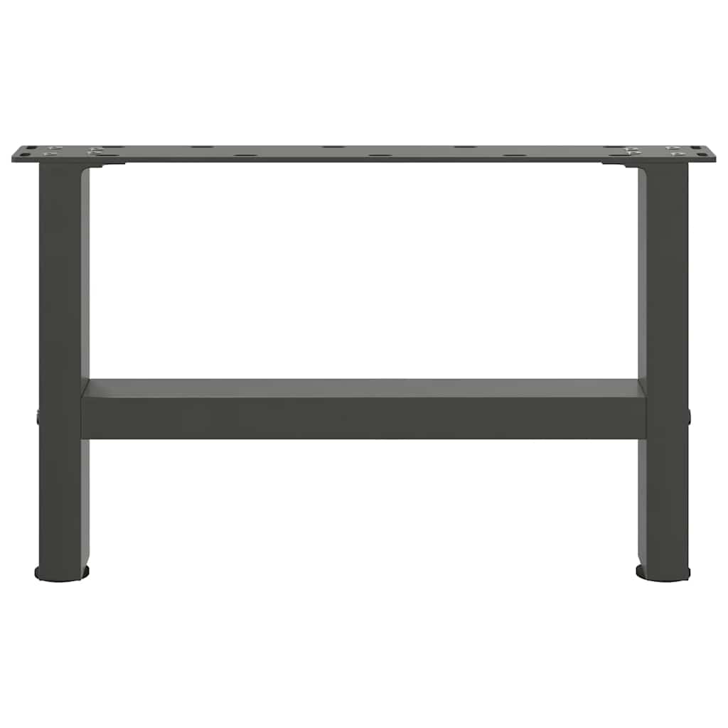 2 db antracitszürke acél dohányzóasztal láb 50x(30-31) cm