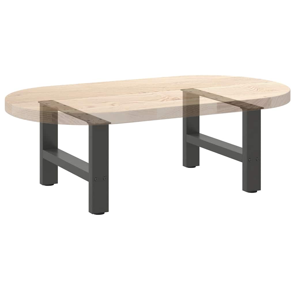 2 db antracitszürke acél dohányzóasztal láb 50x(30-31) cm