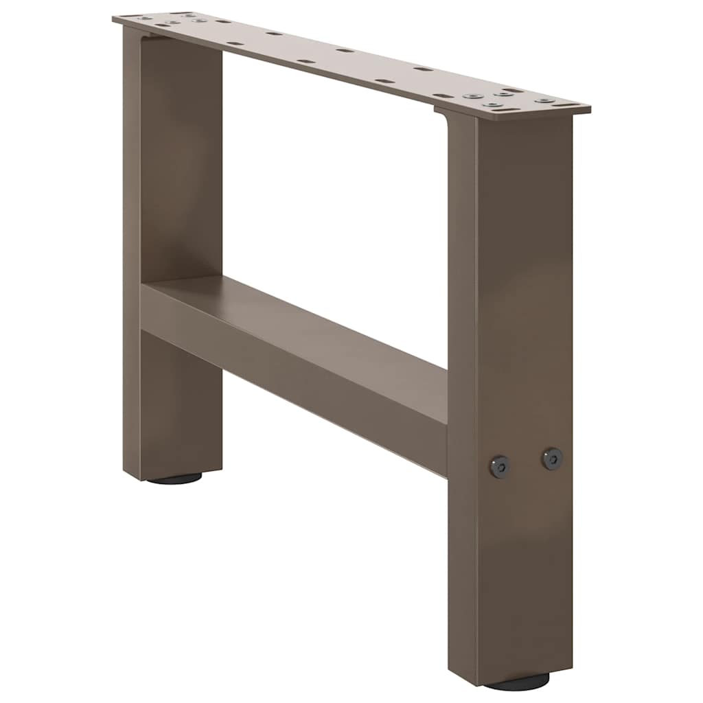2 db natúr acél dohányzóasztal láb 50 x (30-31) cm acél