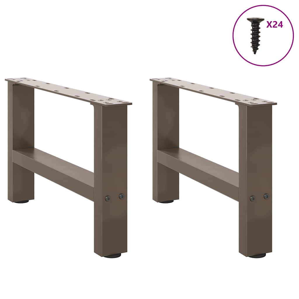 2 db natúr acél dohányzóasztal láb 50 x (30-31) cm acél