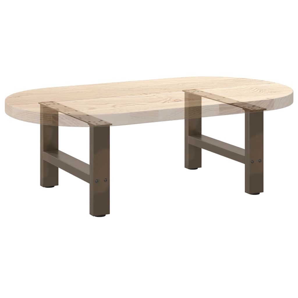 2 db natúr acél dohányzóasztal láb 50 x (30-31) cm acél