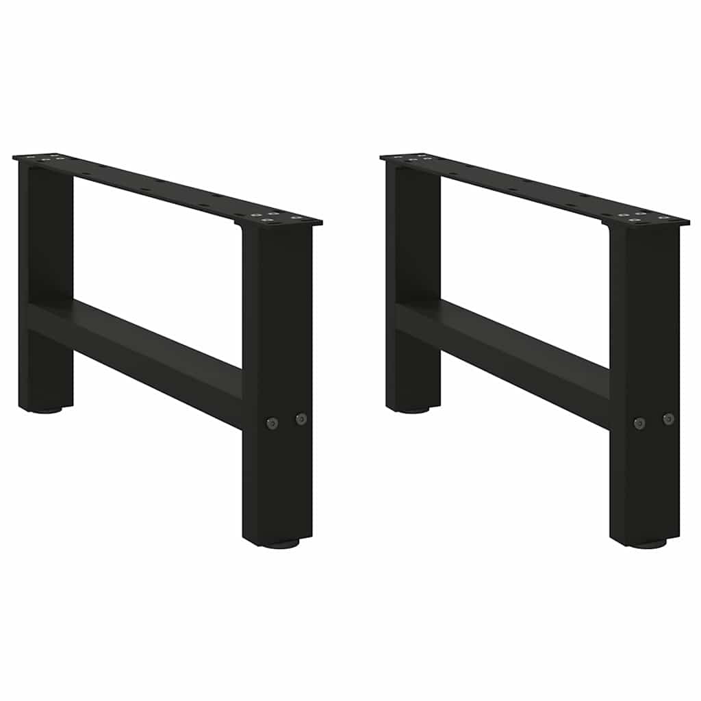 2 db fekete acél dohányzóasztal láb 60 x (30-31) cm
