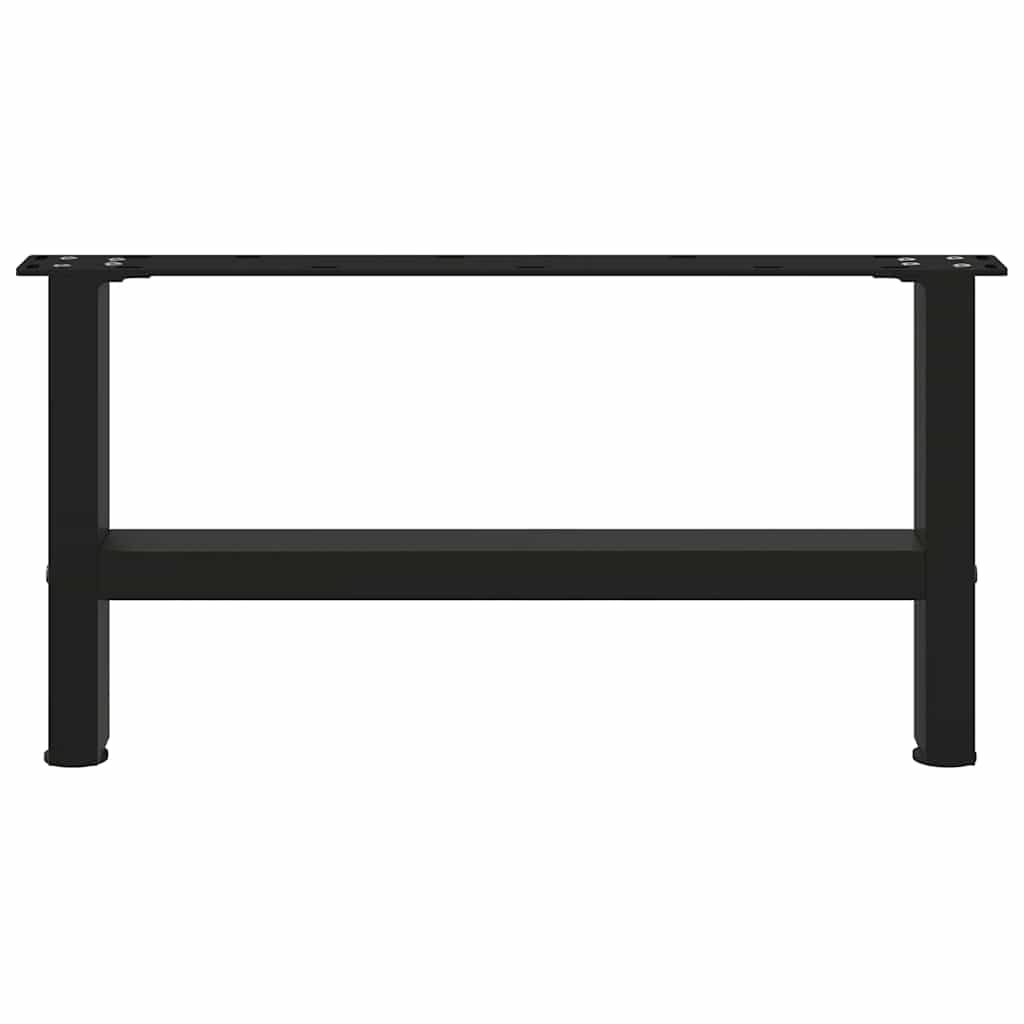 2 db fekete acél dohányzóasztal láb 60 x (30-31) cm
