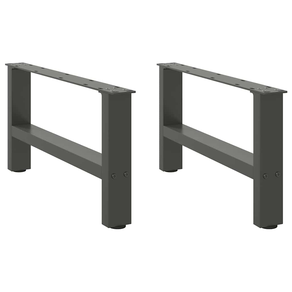 2 db antracitszürke acél dohányzóasztal láb 60 x (30-31) cm
