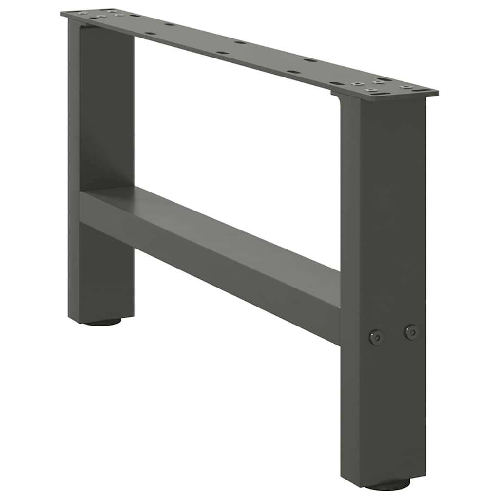 2 db antracitszürke acél dohányzóasztal láb 60 x (30-31) cm