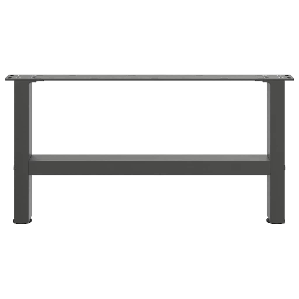 2 db antracitszürke acél dohányzóasztal láb 60 x (30-31) cm