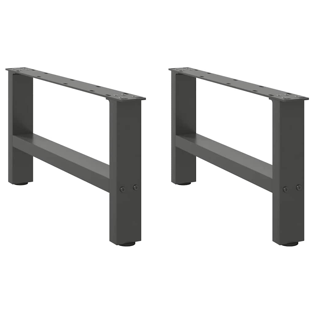 2 db antracitszürke acél dohányzóasztal láb 70 x (30-31) cm