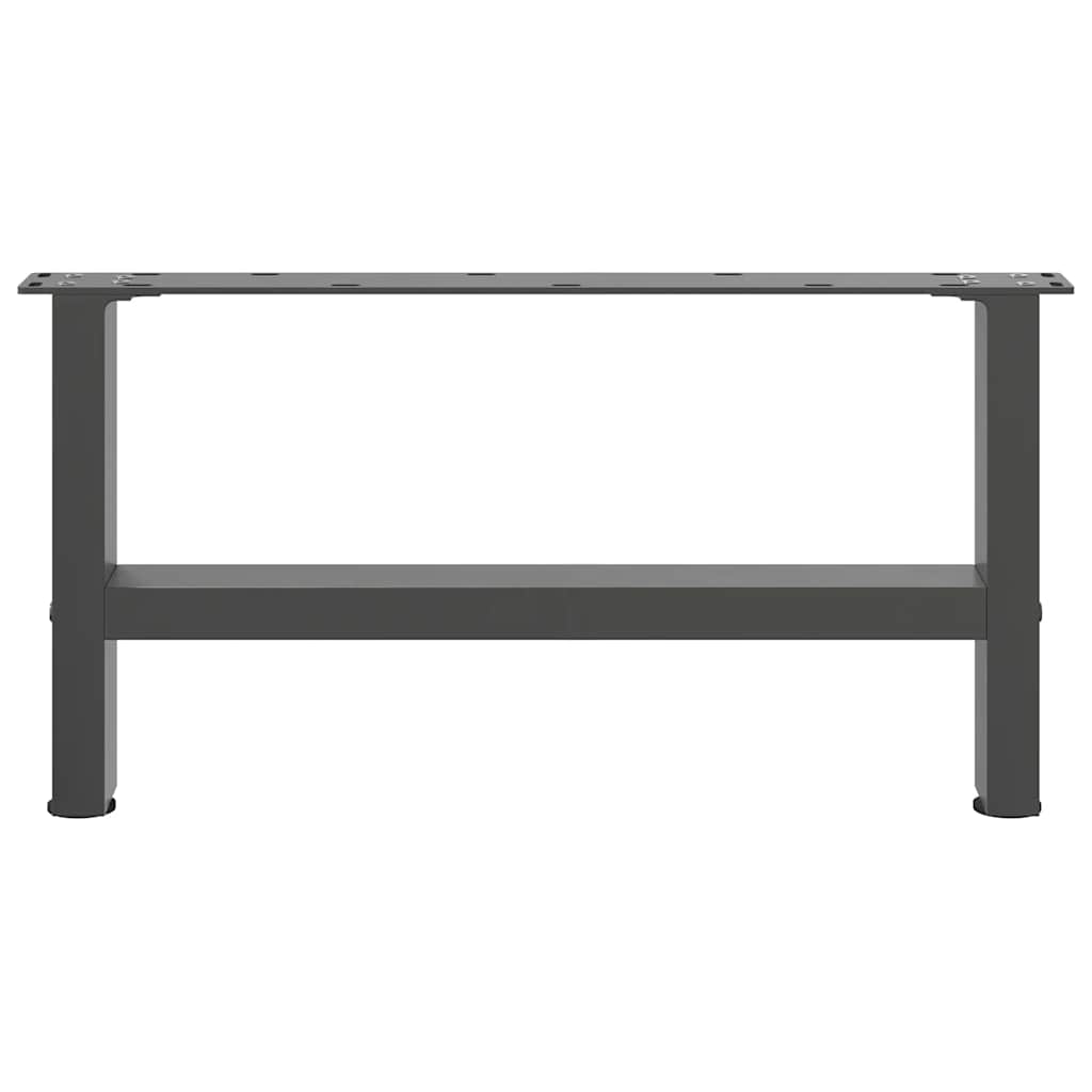 2 db antracitszürke acél dohányzóasztal láb 70 x (30-31) cm