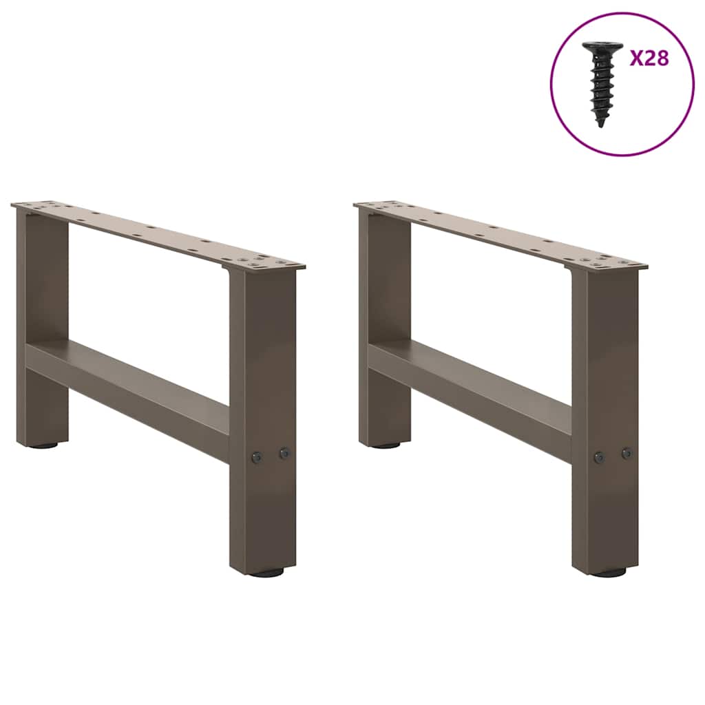2 db natúr acél dohányzóasztal láb 70 x (30-31) cm acél