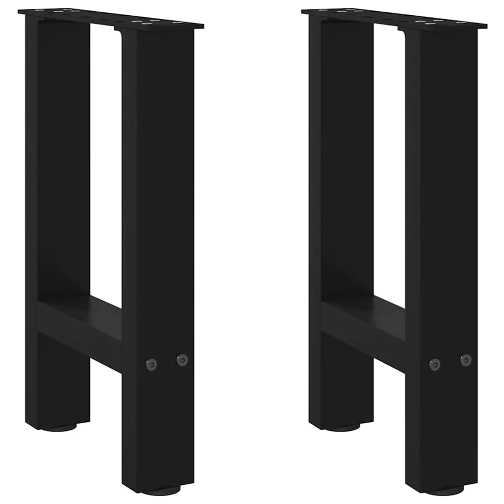 2 db fekete acél dohányzóasztal láb 28 x (42-43) cm