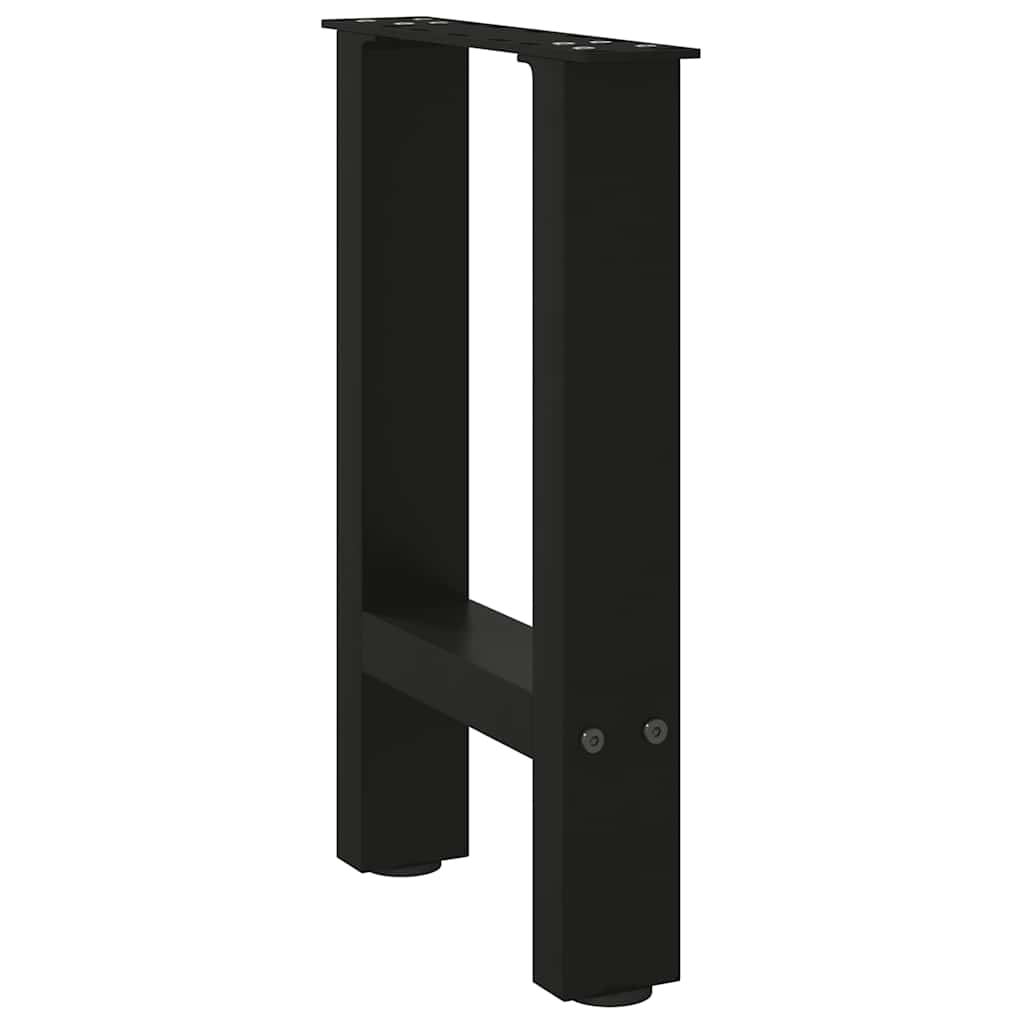 2 db fekete acél dohányzóasztal láb 28 x (42-43) cm