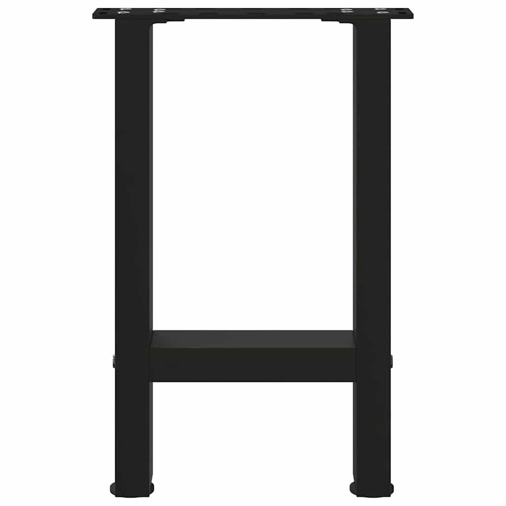 2 db fekete acél dohányzóasztal láb 28 x (42-43) cm