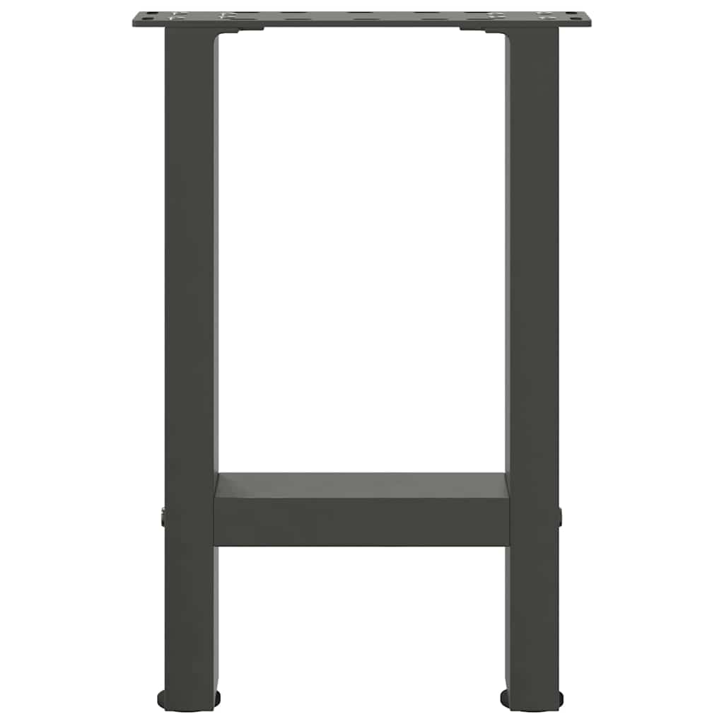 2 db antracitszürke acél dohányzóasztal láb 28 x (42-43) cm