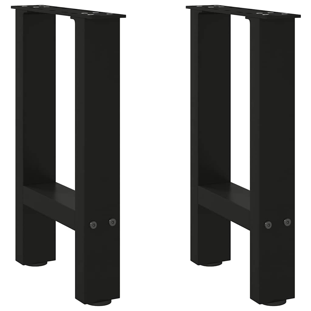 2 db fekete acél dohányzóasztal láb 38 x (42-43) cm