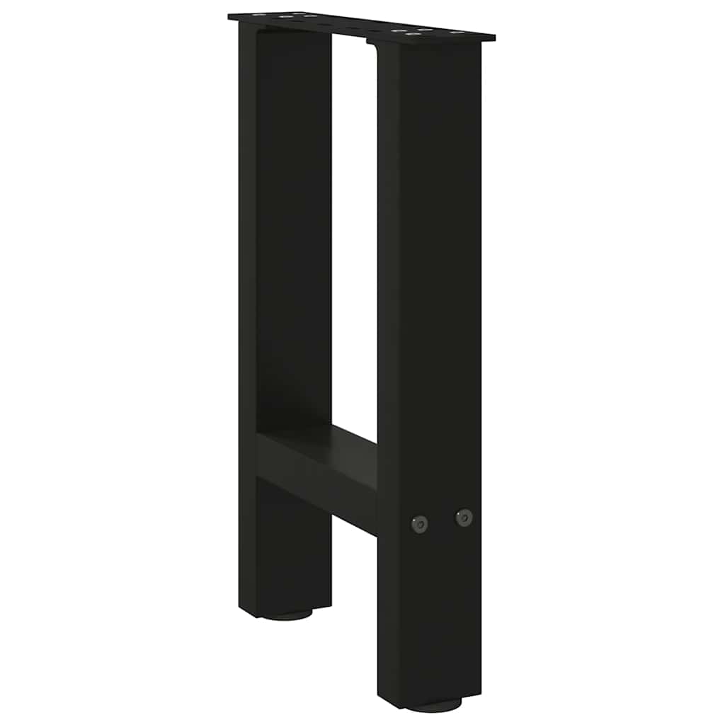 2 db fekete acél dohányzóasztal láb 38 x (42-43) cm