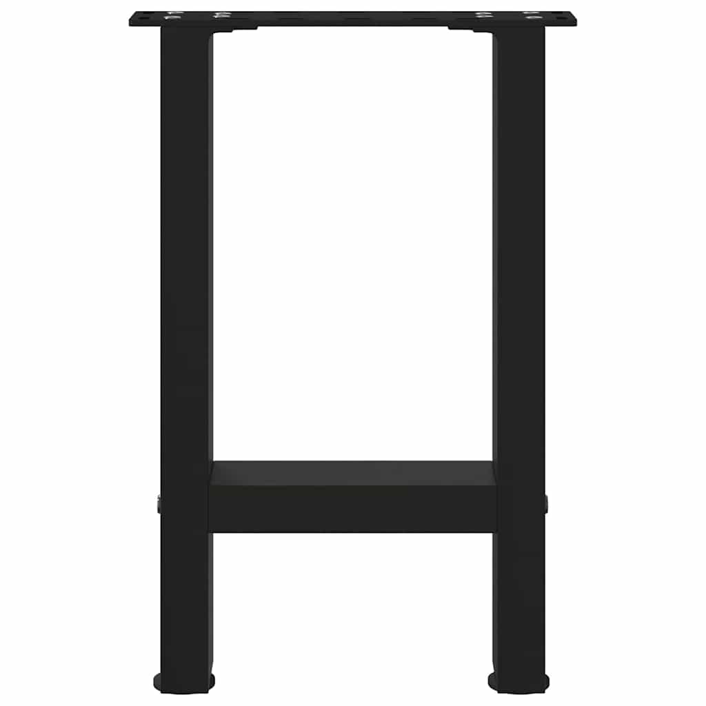 2 db fekete acél dohányzóasztal láb 38 x (42-43) cm