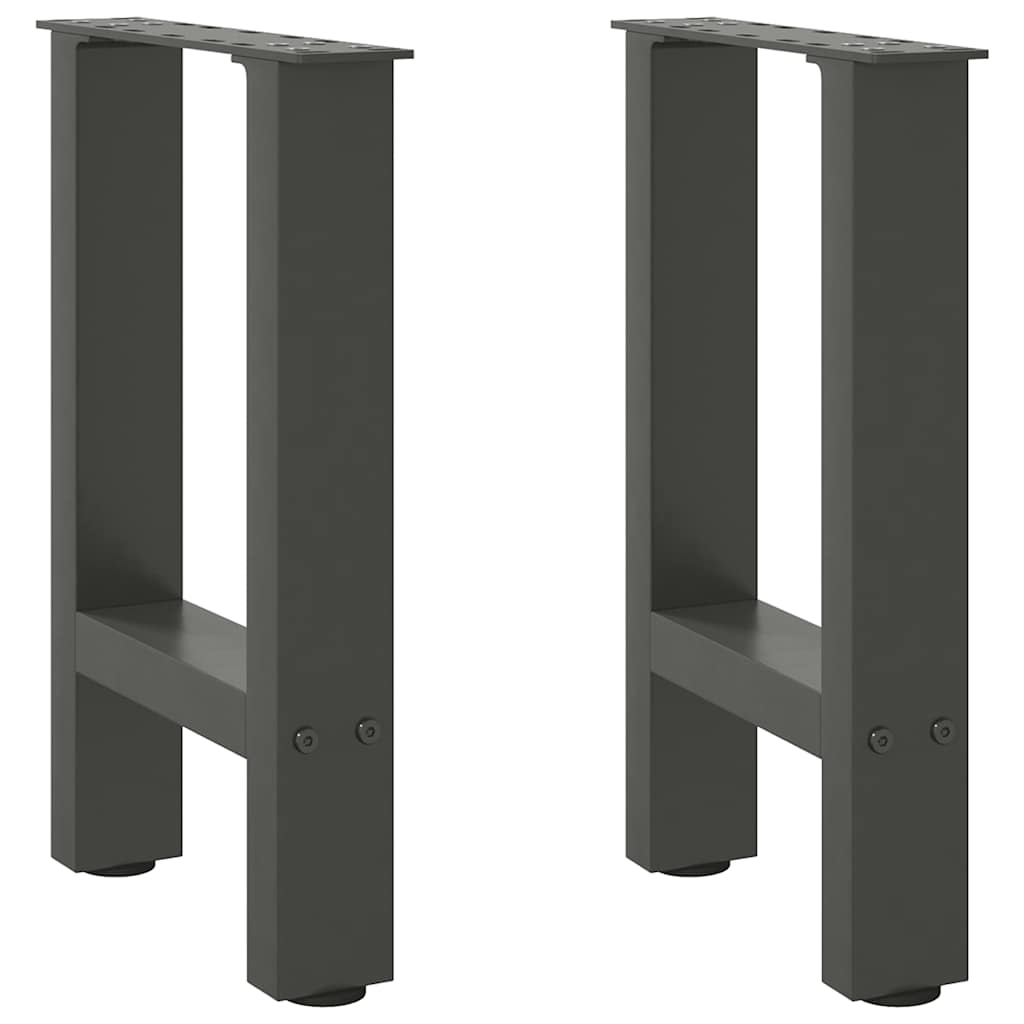 2 db antracitszürke acél dohányzóasztal láb 38x(42-43) cm