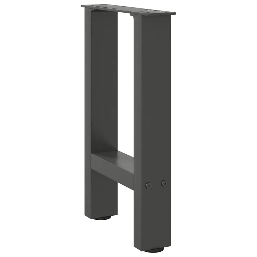 2 db antracitszürke acél dohányzóasztal láb 38x(42-43) cm