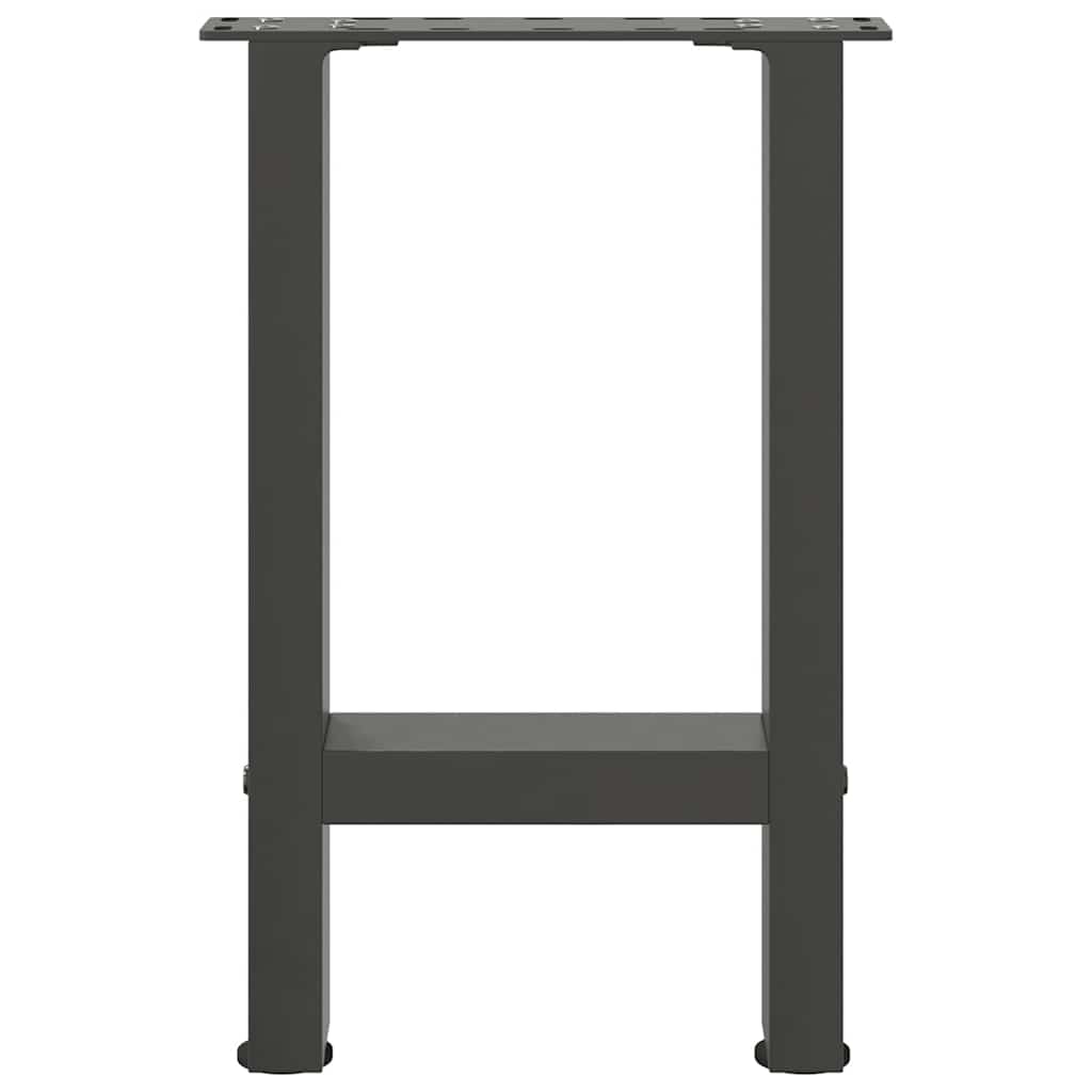 2 db antracitszürke acél dohányzóasztal láb 38x(42-43) cm