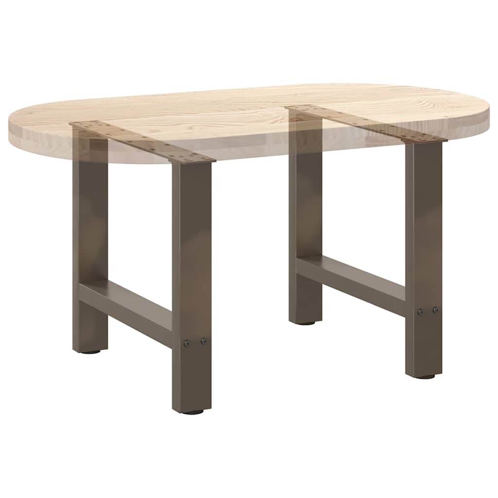 2 db natúr acél dohányzóasztal láb 50 x (42-43) cm acél