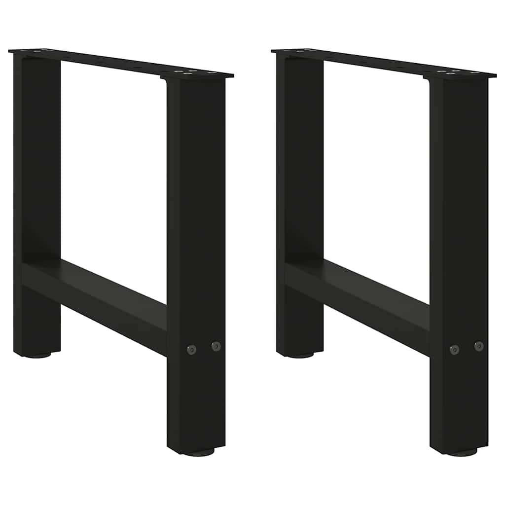 2 db fekete acél dohányzóasztal láb 60 x (42-43) cm
