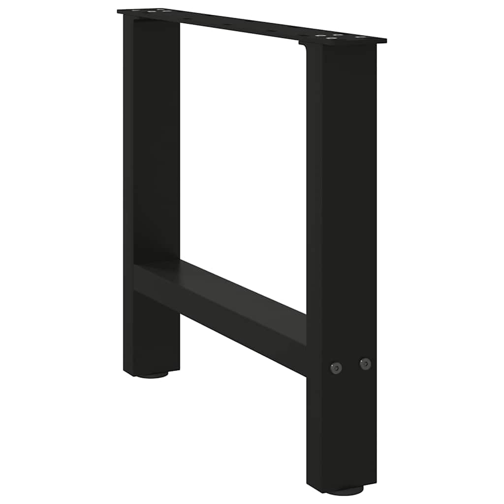 2 db fekete acél dohányzóasztal láb 60 x (42-43) cm