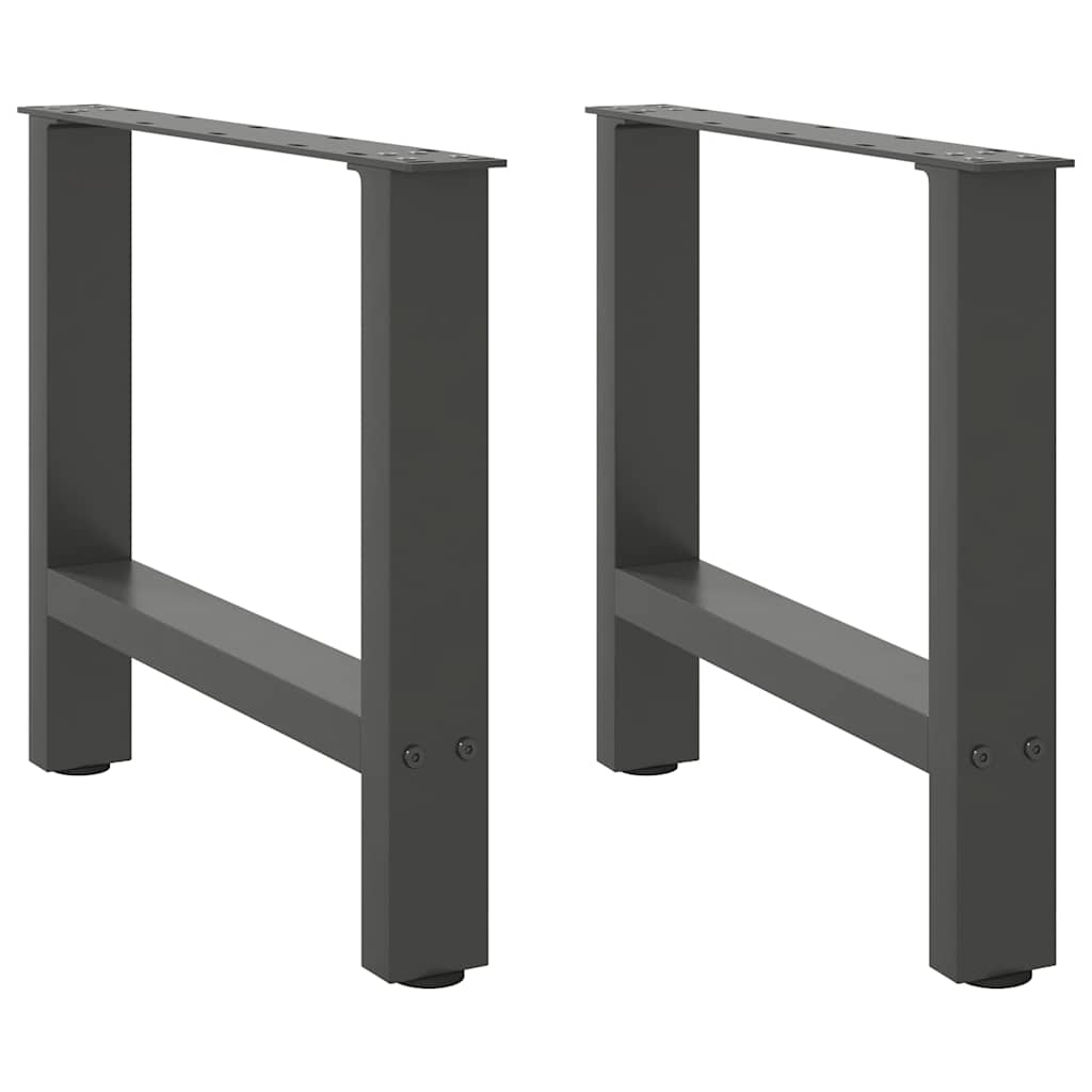 2 db antracitszürke acél dohányzóasztal láb 60 x (42-43) cm