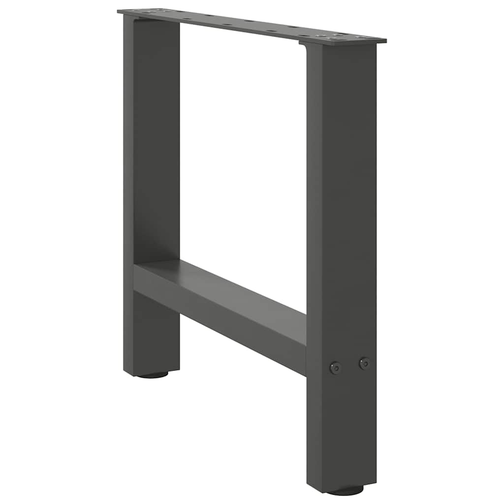 2 db antracitszürke acél dohányzóasztal láb 60 x (42-43) cm