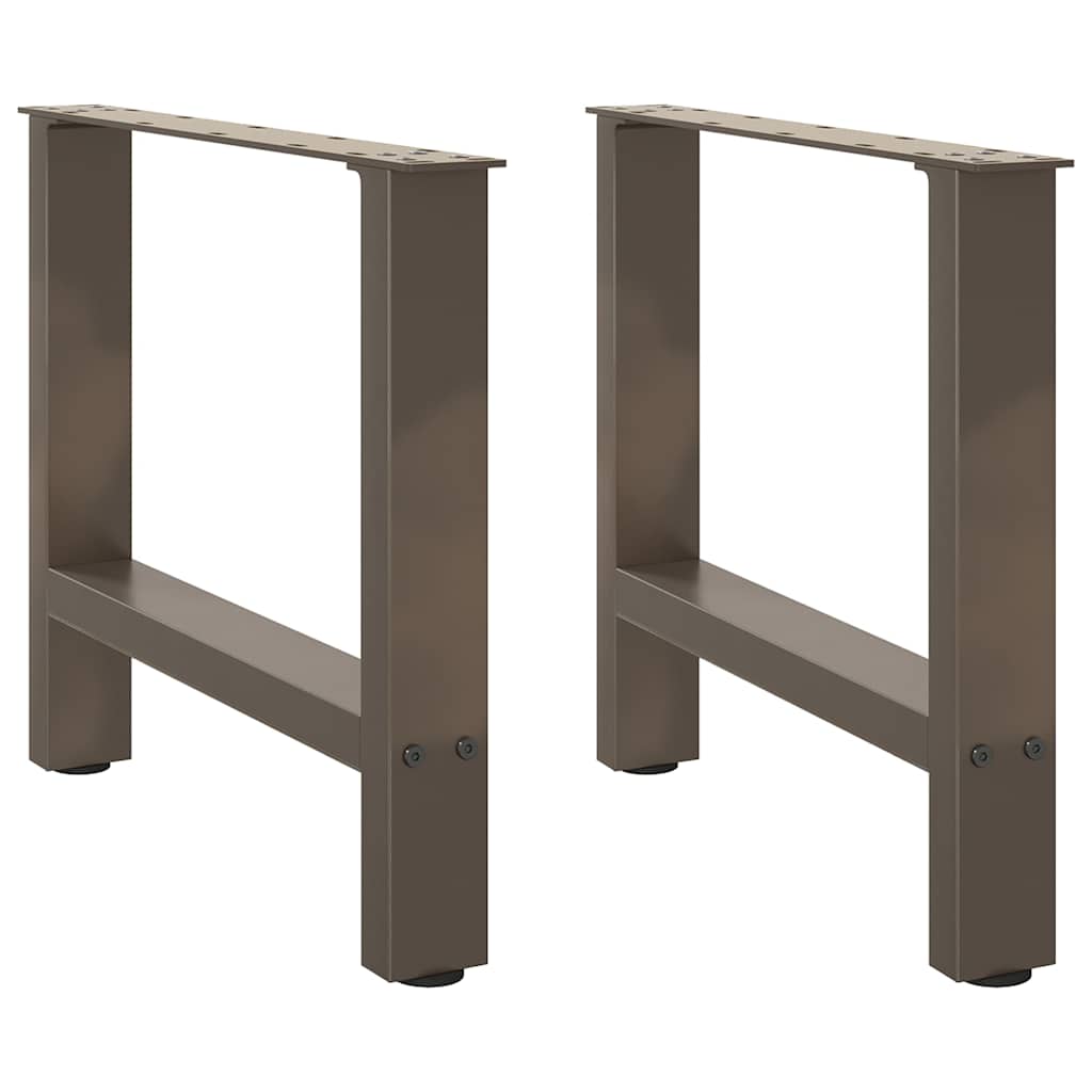 2 db natúr acél dohányzóasztal láb 60 x (42-43) cm acél