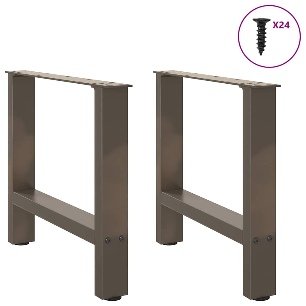 2 db natúr acél dohányzóasztal láb 60 x (42-43) cm acél