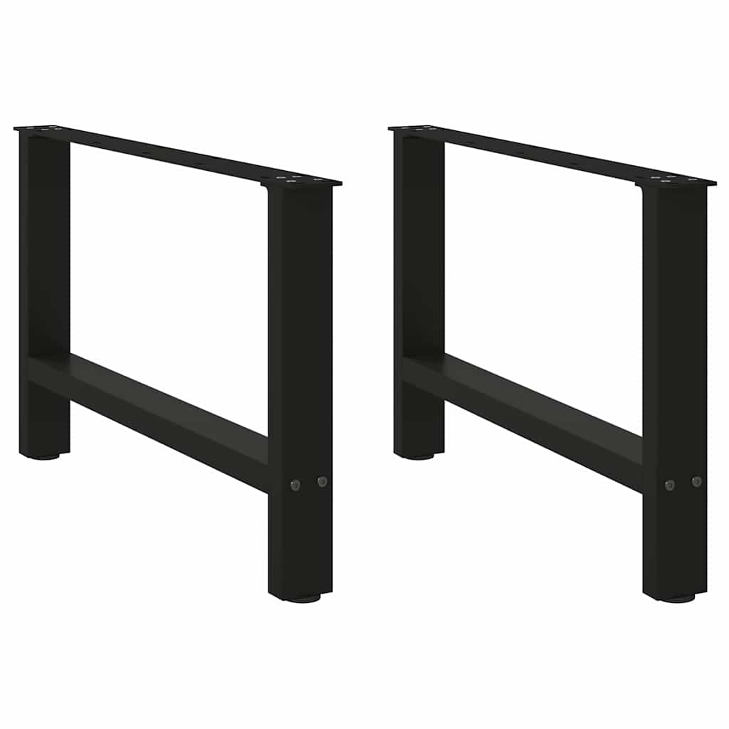 2 db fekete acél dohányzóasztal láb 70 x (42-43) cm